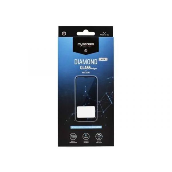 MYSCREEN DIAMOND GLASS LITE EDGE képernyővédő üveg(2.5D, full glue, 0.33mm, 9H) FEKETE -[Samsung Galaxy A35 5G (SM-A356) (MD8101 DGLFG)